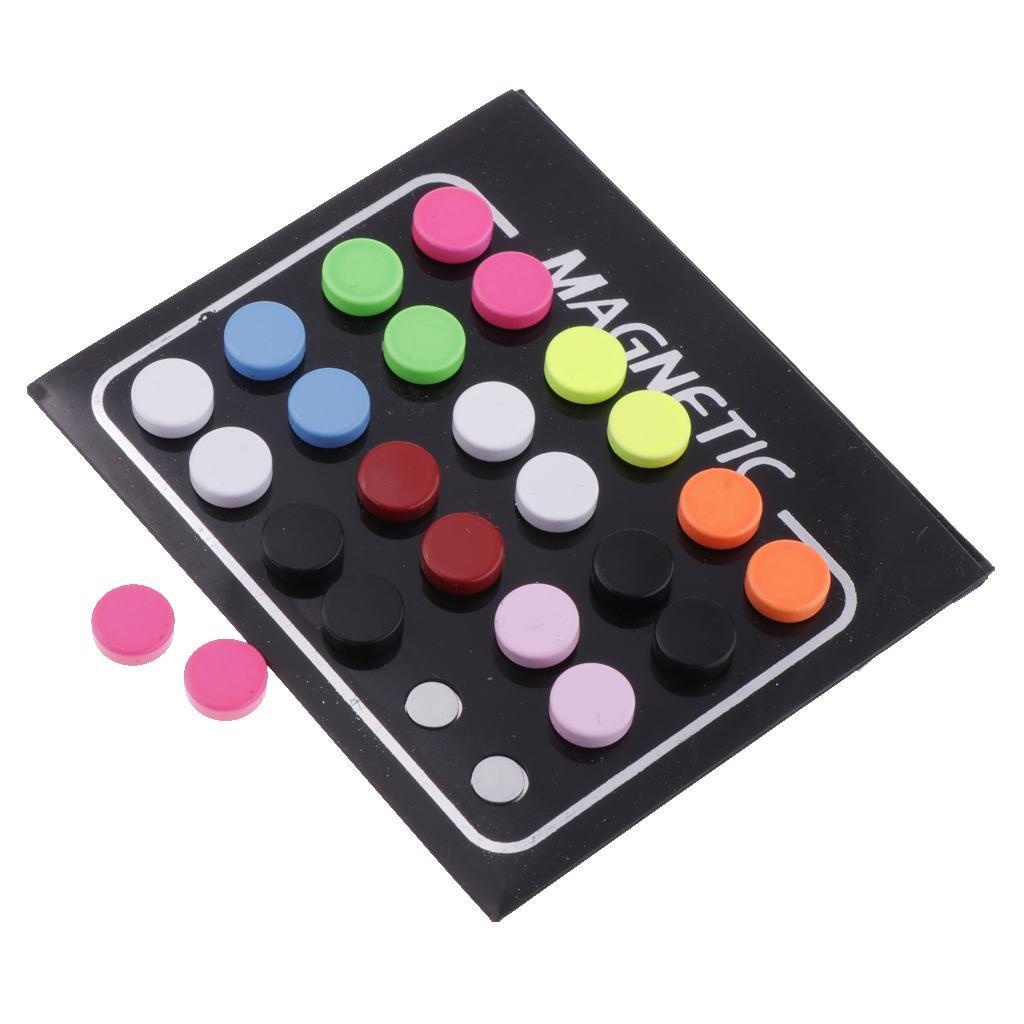 12 Paar Herren Damen Gemischte Farbe Magnetischer Clip-On Ohrstecker Ohne Loch Ohrring 8mm
