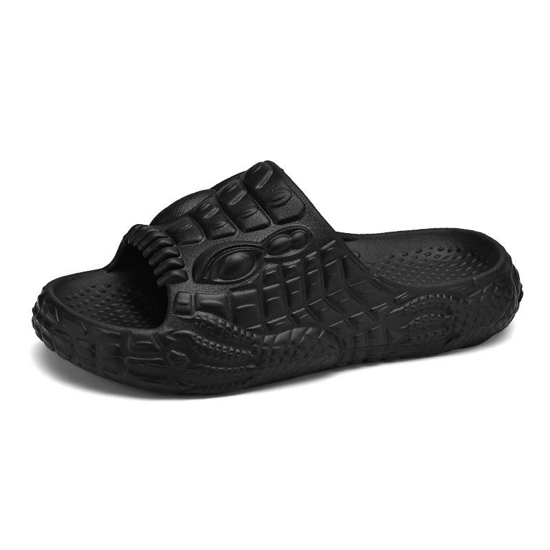 

Slippers men s outer wear summer 2025 new bathroom non-slip cool slippers bathing fashion deodorant relief crocodile pattern wear-resistant 40