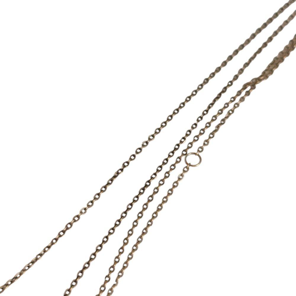 Used Good Item Canal4 Canal Yondo Sea Silver Bar Design Chain Necklace Accessory 151824121007 Gold Color Ladies Old Clothing Used USED