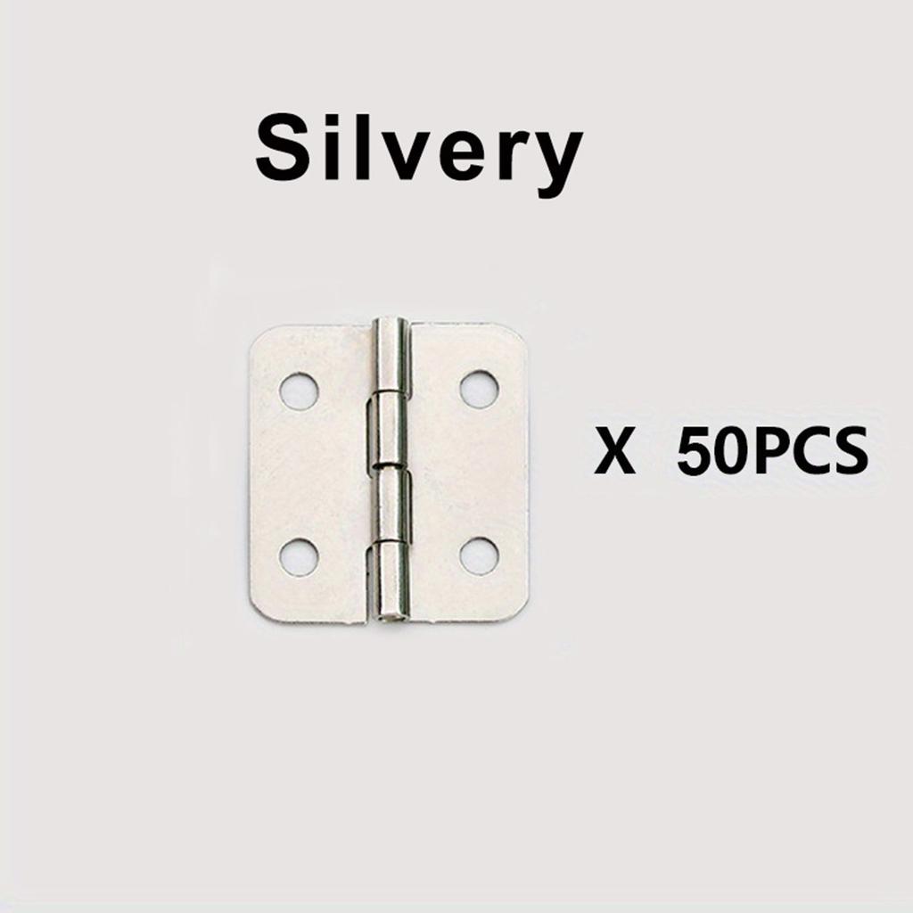 50pcs Mini Hinge Retro Decoration Hinges with Screw For Crafts Wooden Box Jewelry Chest Cabinet