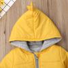 Toddler Baby Girl Boy Hoodie Zipper Coat Warm Jacket 3D Dinosaur Outwear Winter Kids Clothes Tops