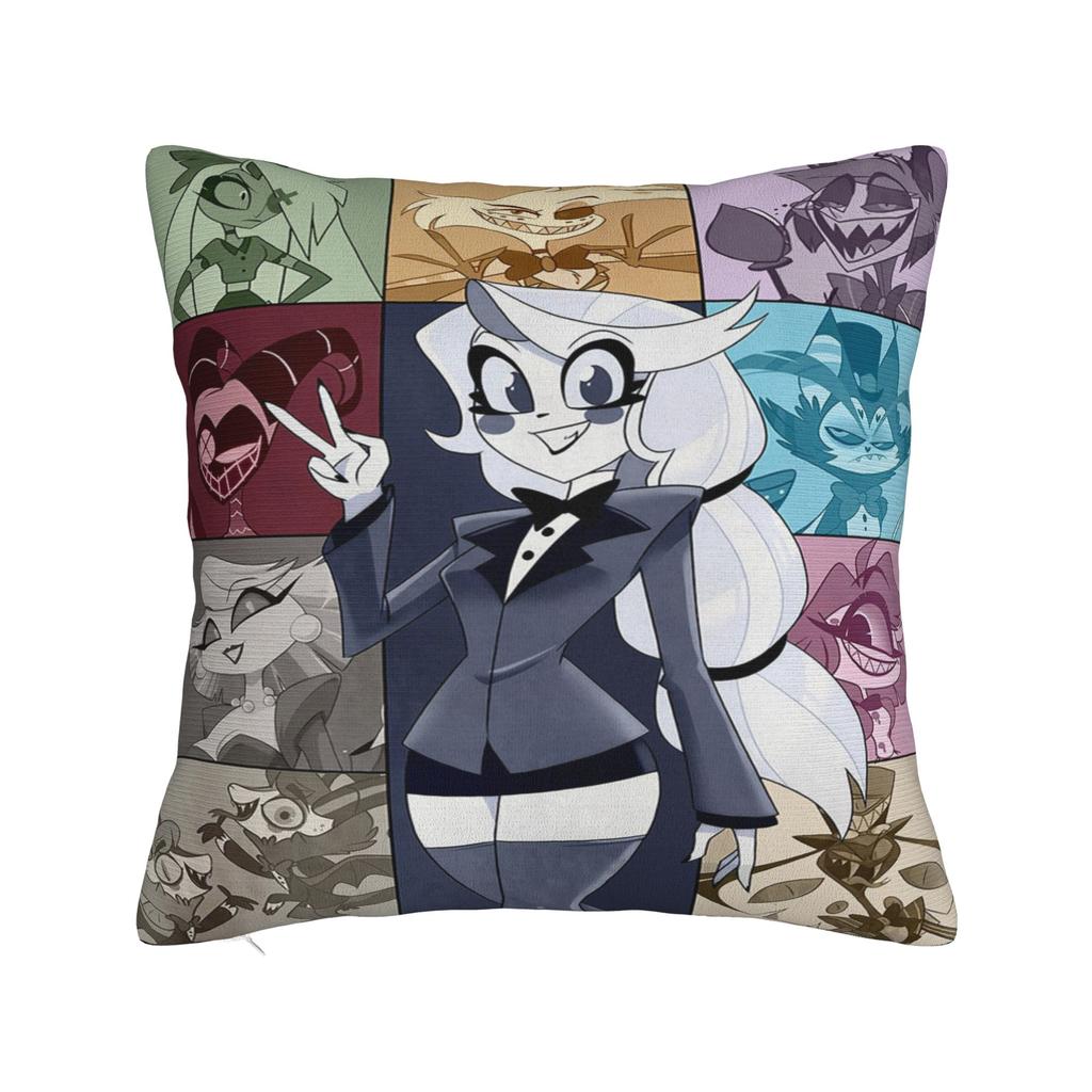 hazbines hoteles alastor vox Pillowcase Merchandise Printing Cushion Cover Pillow Covers Living Room Decor Square Multi-Size