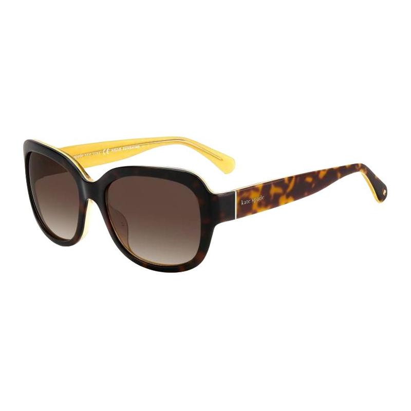 Kate Spade Temple Lettering Acetate Oval Sunglasses Women s Brown LAYNE-S-HJVF5HA