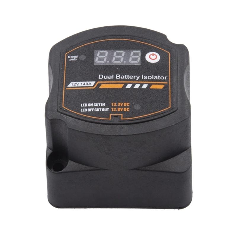 Waterproof Car Relays Voltage Setting 12V 140A Double Battery Isolator Digital Voltage Sensitive Relays LCD Display