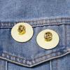 Funny I Believe In Science Enamel Brooches Star Space Pattern Letter Design Round Pins Back To School Golden Badge