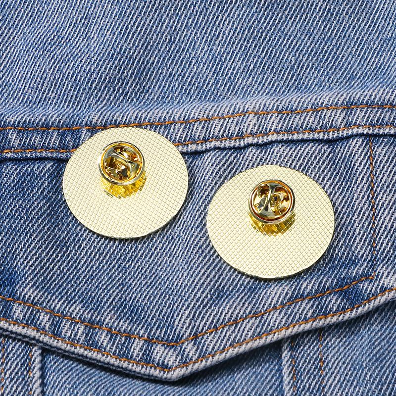 Funny I Believe In Science Enamel Brooches Star Space Pattern Letter Design Round Pins Back To School Golden Badge