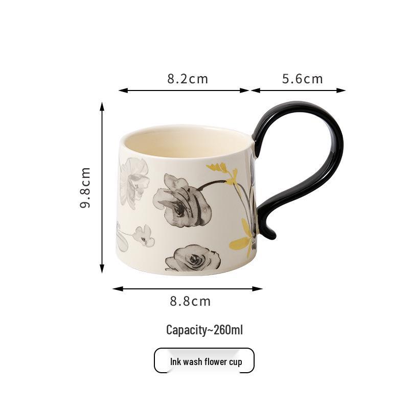 

High-End Retro Ceramic Coffee Cup & Saucer Set for Afternoon Tea - Elegant Gift Box Included 260ml