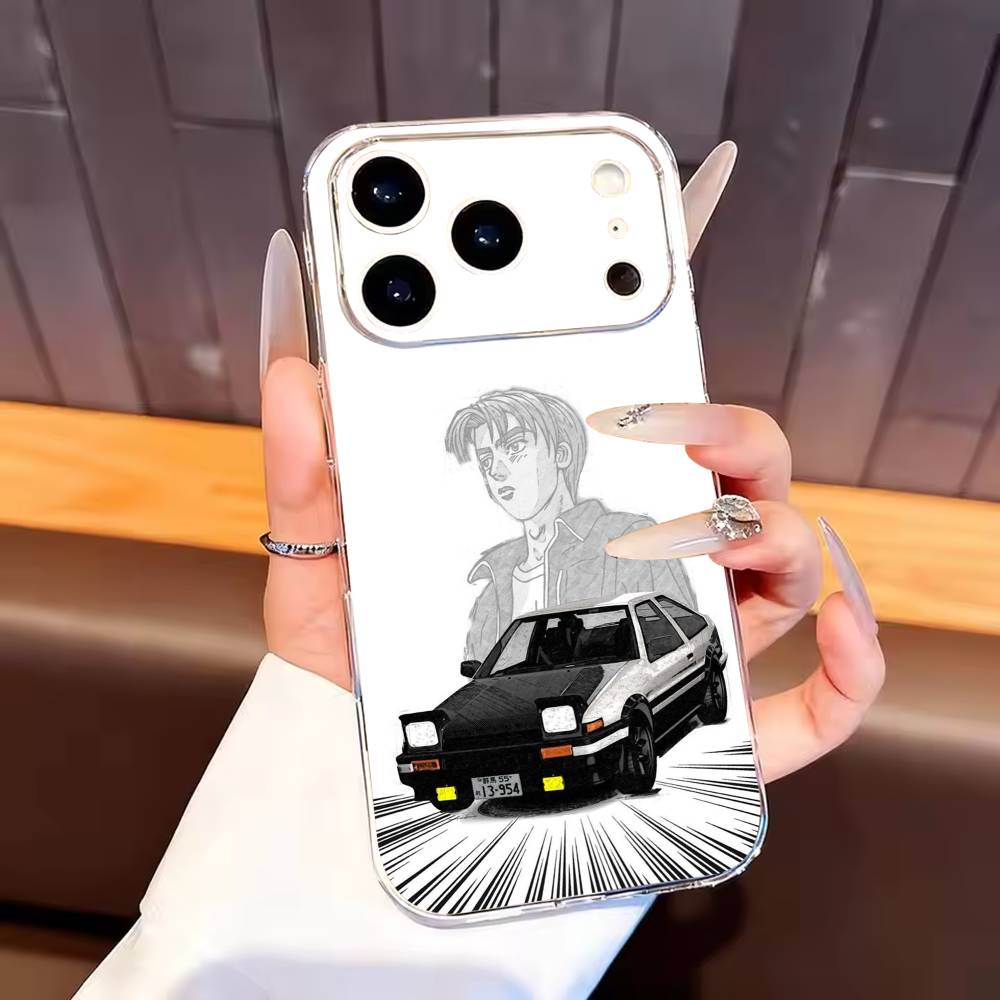 Hot Anime Initial D AE86 Phone Case For iPhone17,16,15,14,13,12,11 Plus,Pro Max Soft Transparent Cover