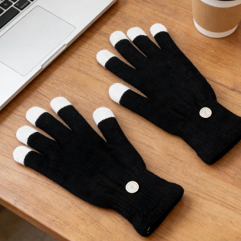 Fashion Party Led Rave Flashing Gloves Glow 7 Mode Light Up Finger Tip Lighting Black New Holiday
