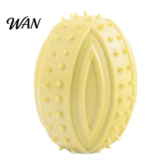 Raised Texture Dog Toy Teething Toys with Spike Teeth Cleaning Ball Bite-Resistant Rugby Interactive With Sound for Small Medium Large Dogs