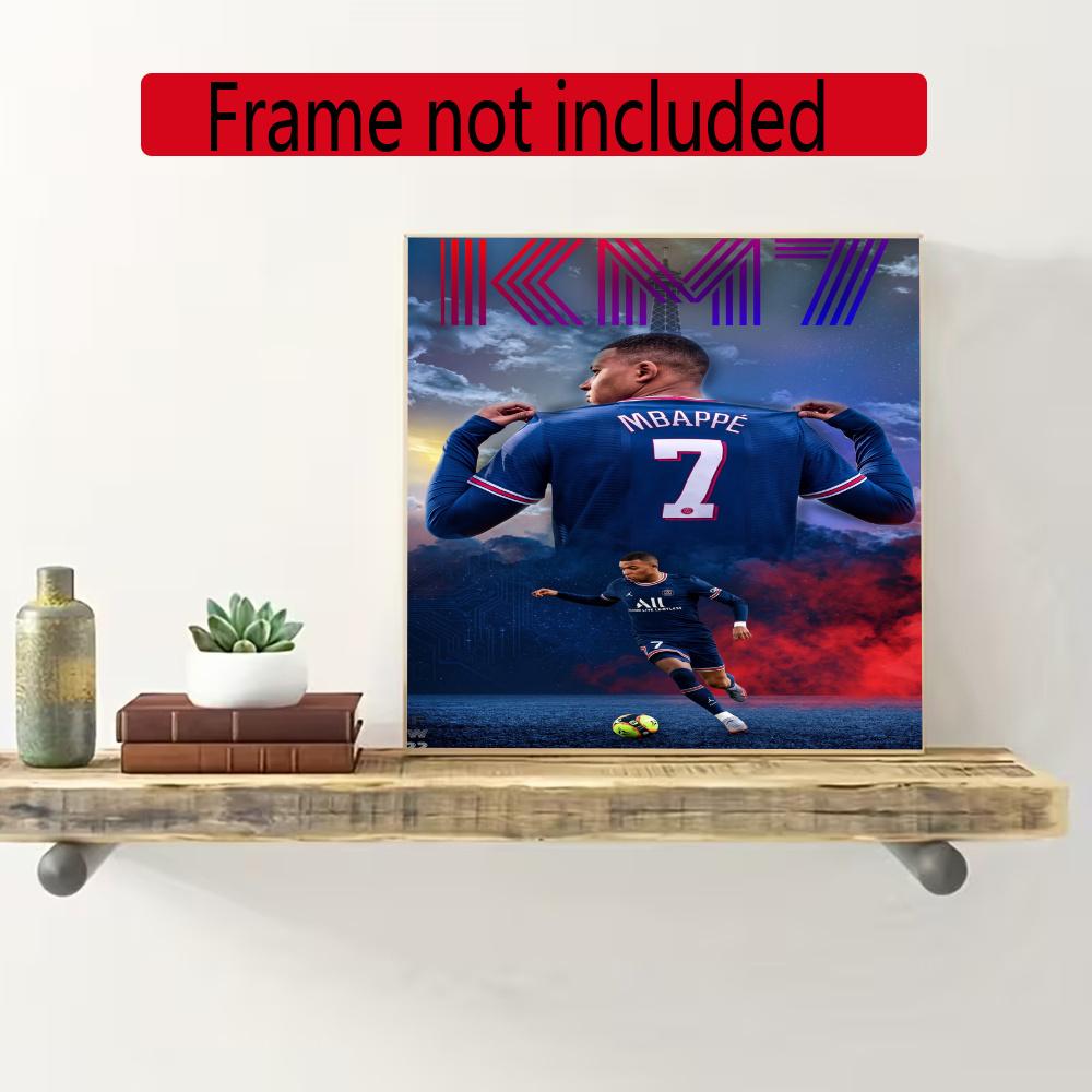 Mbappe 5D Diy Diamond Painting Round Diamond Diy Frameless Holiday Artwork Suitable For Home Office Wall Decoration