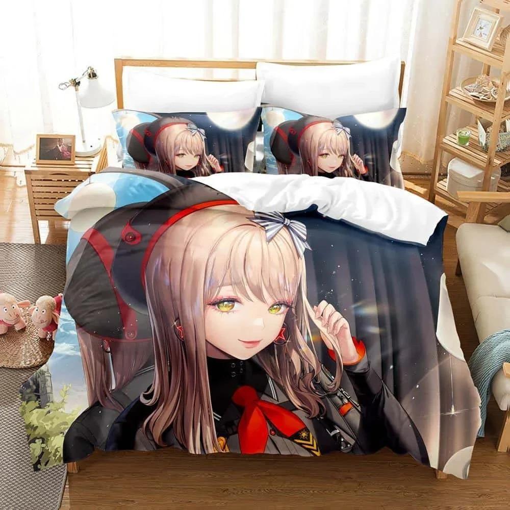 3D Print Anime Goddess of Victory Nikke Bedding Set Single Twin Full Queen King Size Bed Set Aldult Kid Bedroom Duvetcover Sets