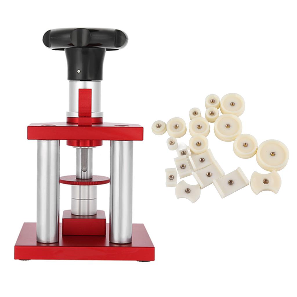 Screw Type Precise Crystal Bezel Watch Back Case Cover Press Tool with 20 Dies Pressing Repair