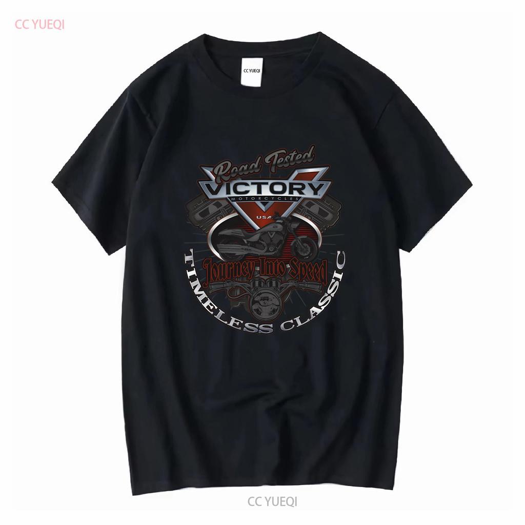 Victory Motorcycles Softstyle T-Shirt vintage gewaschen dehnbar Grafik Oberteil für den Alltag bequem atmungsaktiv weich