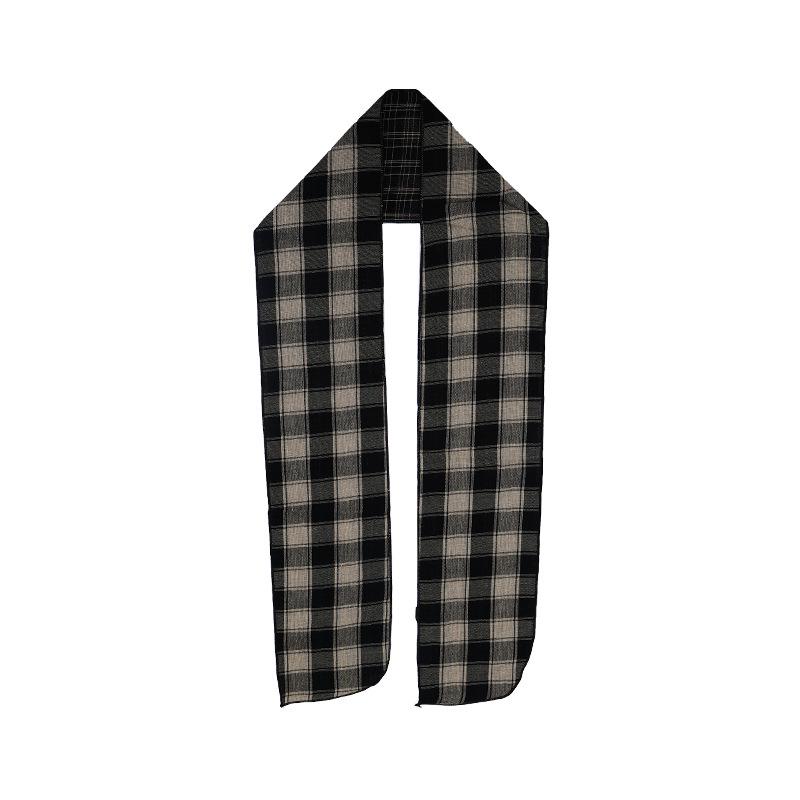 British Retro Plaid Women's Double-Sided Scarf - Stylish Neck Warmer for Spring & Autumn