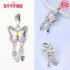Echter Charm Kupfer Verträumte Schmetterlingsblumen Anhänger Passt an Charm Plata Armband Für Frauen Schmuck Basteln DIY Geschenk