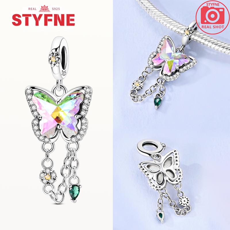 

Original Charms Copper Dreamy Butterfly Flowers Pendants Fit Charms Plata Bracelets For Women Jewelry Making Diy Gifts