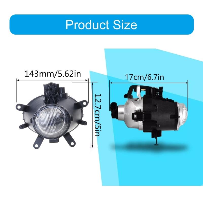 1 Pair Car Front Bumper Fog Lights Cover 63176911007 for E46 4DR 02-05 Foglight Housing Auto Accessories