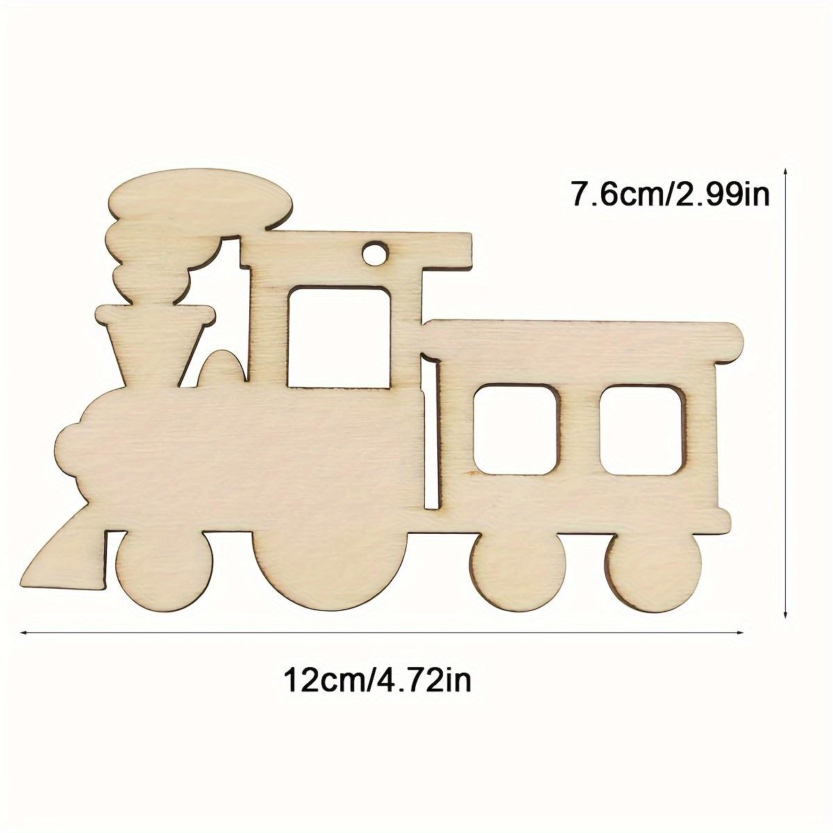 

20 шт. незаконченных деревянных фигурок поезда, поделки, деревянный поезд для покраски, фигурки поезда, покраска машин, подвесные украшения для поделок своими руками светло-желтого