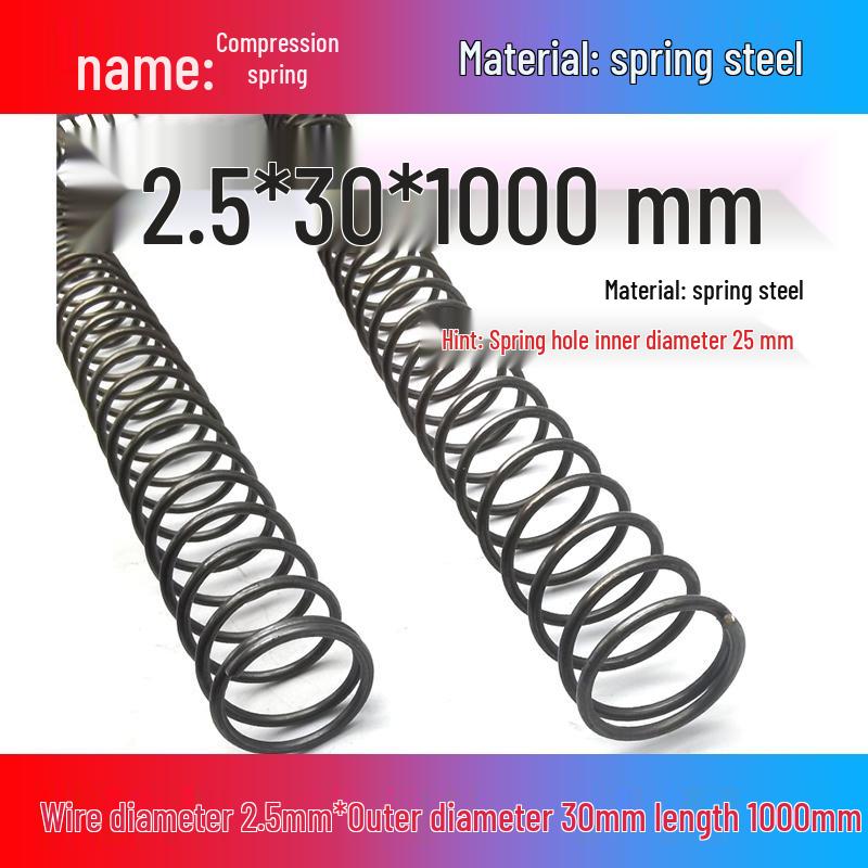 Spring Wire: 1m Long, Soft Pressure, Manganese Steel, 0.3-4.5mm Diameter, Yellow Compression Return.