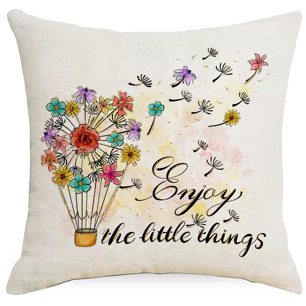 New Creative Floral Dandelion Pillow Case Home Sofa Cushion Pillow Case Decoration