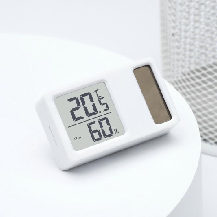 Solar Powered Small Size Hygrometer Thermometers Desktop Digital Temperature Humidity Measurement Meter Gauge for Home