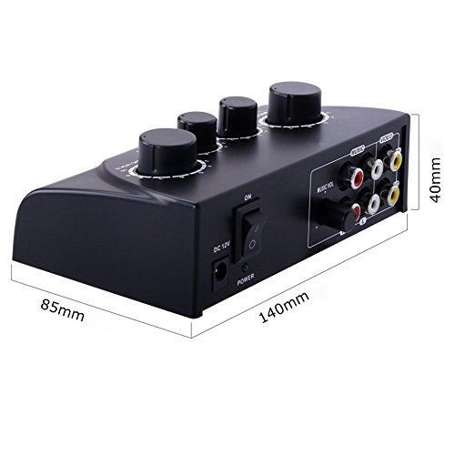 Douk Audio Karaoke Sound Mixer KTV Effect Reverb Microphone Preamplifier Home Audio DVD System Black