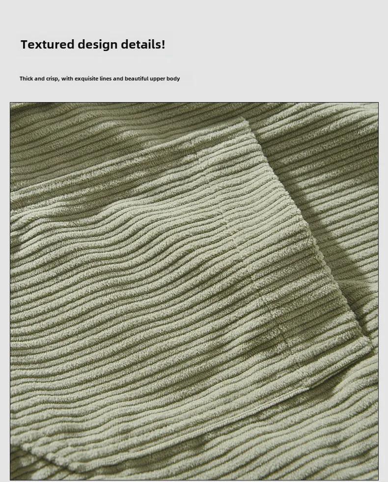 Podzimní manšestrová pánská ležérní retro košile s dlouhým rukávem pro rodiče a děti