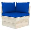 VidaXL Corner Pallet Sofa for Garden with Cushions Impregnated Spruce