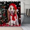Beagle Dog Bathroom Curtains Waterproof Polyester Cute Pet Animal Shower Curtain Home Decoration Bathtub Curtains With 12 Hooks