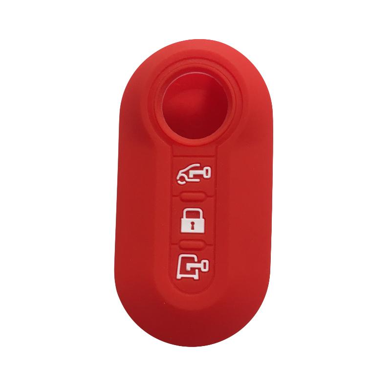 

Silicone Key Case Holder For Fiat 500 Panda Punto Bravo Doblo Peugeot Boxer Citroen Relay Fiat Ducato Lancia Musa 2/3Buttons Cap