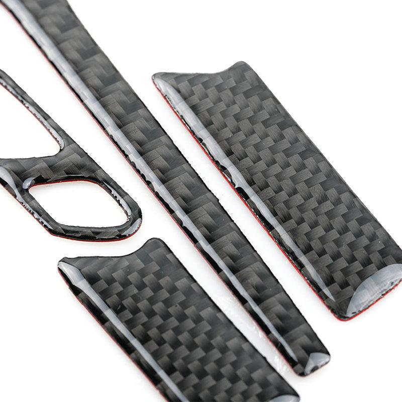 For Infiniti G37 2008-13 G35 07-08 G25 11-12 Q60 14-15 EX25 EX37 2013 Carbon Fiber Car Interior Steering Wheel Panel Cover Trim