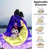 Moonlit Adventure Flannel Blanket Super Soft Warm Cozy Blanket For Sofa Bed Office Travel Allseason Home Decor Gift