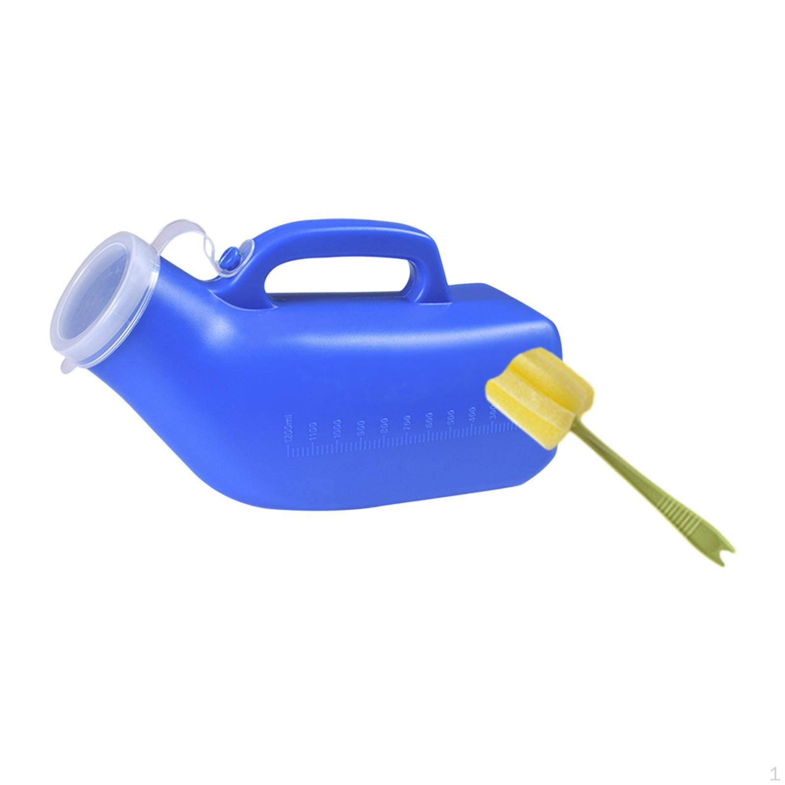 

Бутылка с мочой для мужчин Горшок 1200 мл Световой коллекционный контейнер со щеткой для чистки Дети синий