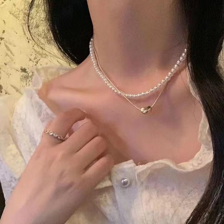 Pomegranate Ripe Festive Red Necklace Women'S Stacked Collarbone Chain High-End Light Luxury Niche Accessories Sweater Chain