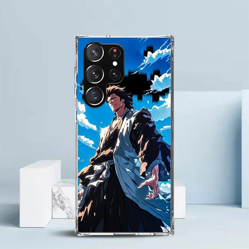 Aizen Sousuke Bleach Phone Case For Samsung Galaxy S24 S25 Edge S26 Ultra S22 S23 Plus S21 + S20 FE Soft TPU Back Cover Galaxy S
