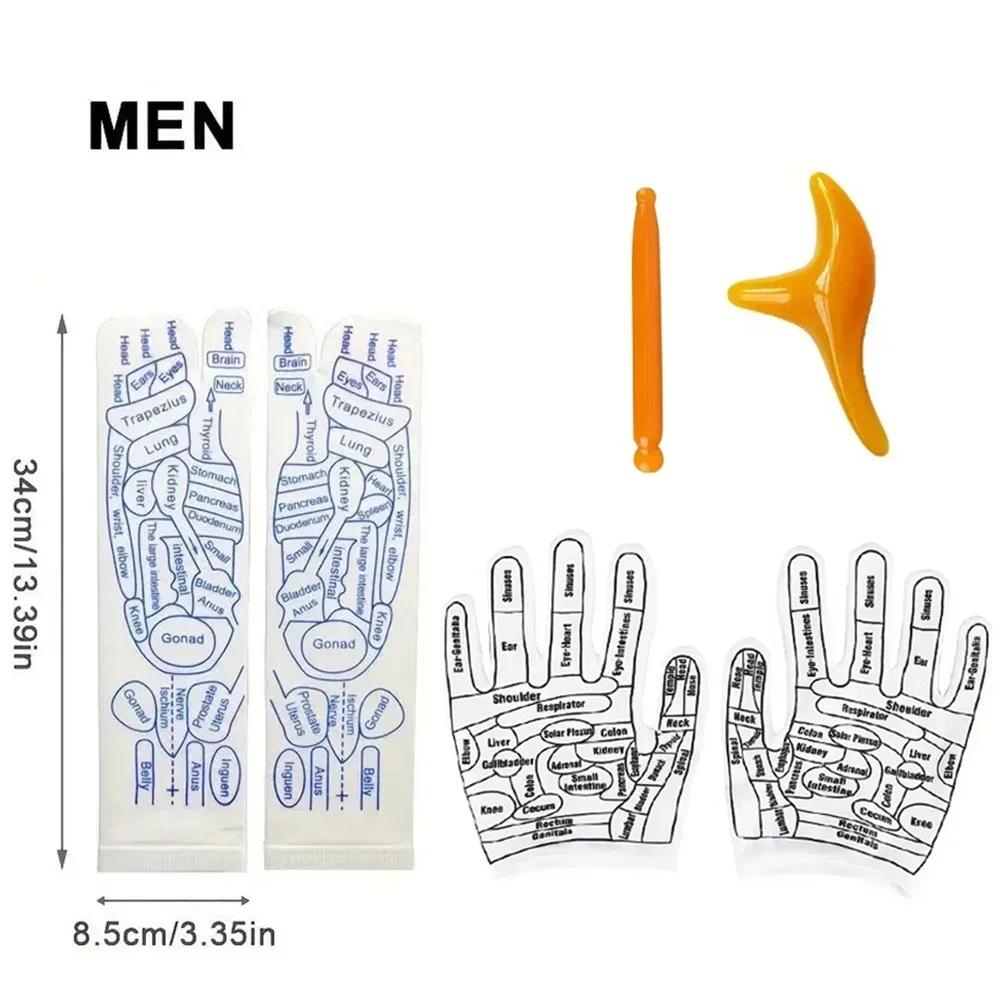 Massage Relieve Tired Foot Acupressure Socks Acupoint Gloves Hand Foot Massager Reflexology Socks Physiotherapy Foot Care Tools