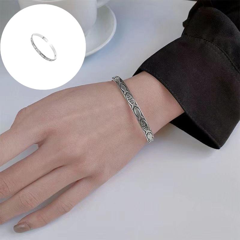 Vintage Styles Adjustable Fish Motif Cuff Bracelet Craft Of Sturdy Alloy Materials