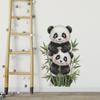 Cartoon Aquarell Bambus Panda Schlafzimmer Wohnzimmer Eingang Dekoration Selbstklebend Raumdekor
