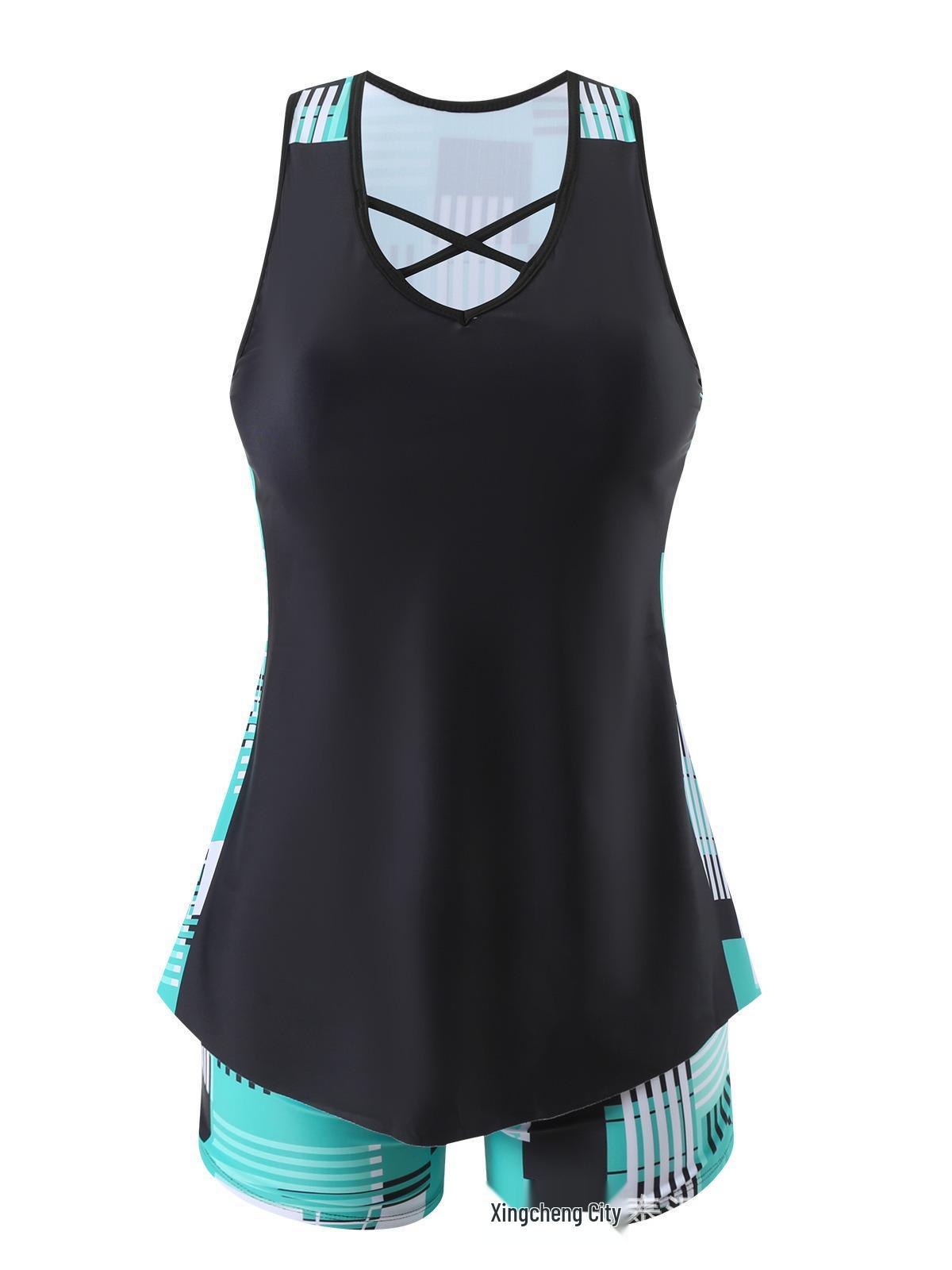 

2025 Європейський та Американський Великий Розмір Танкіні для Схуднення Medium зелений