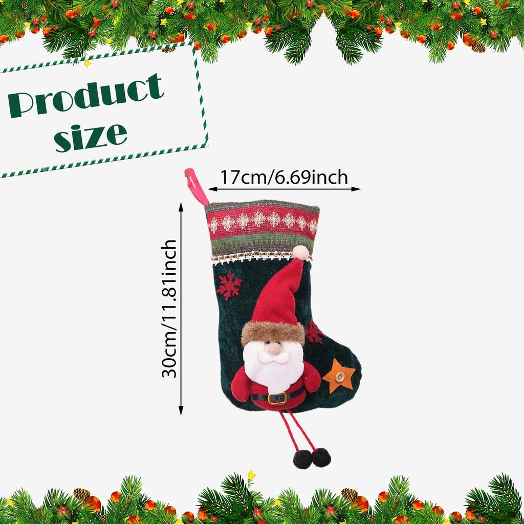 Julstrumpa Dekorativ Godispåse Söt Julhängprydnad för