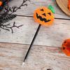 Smooth Writing Pens Halloween Pumpkin Gel Ink Pen, 0.7mm Rollerball Pen with Plush Pumpkin, Ergonomic Ballpoint Novelty Black for Party Favors,