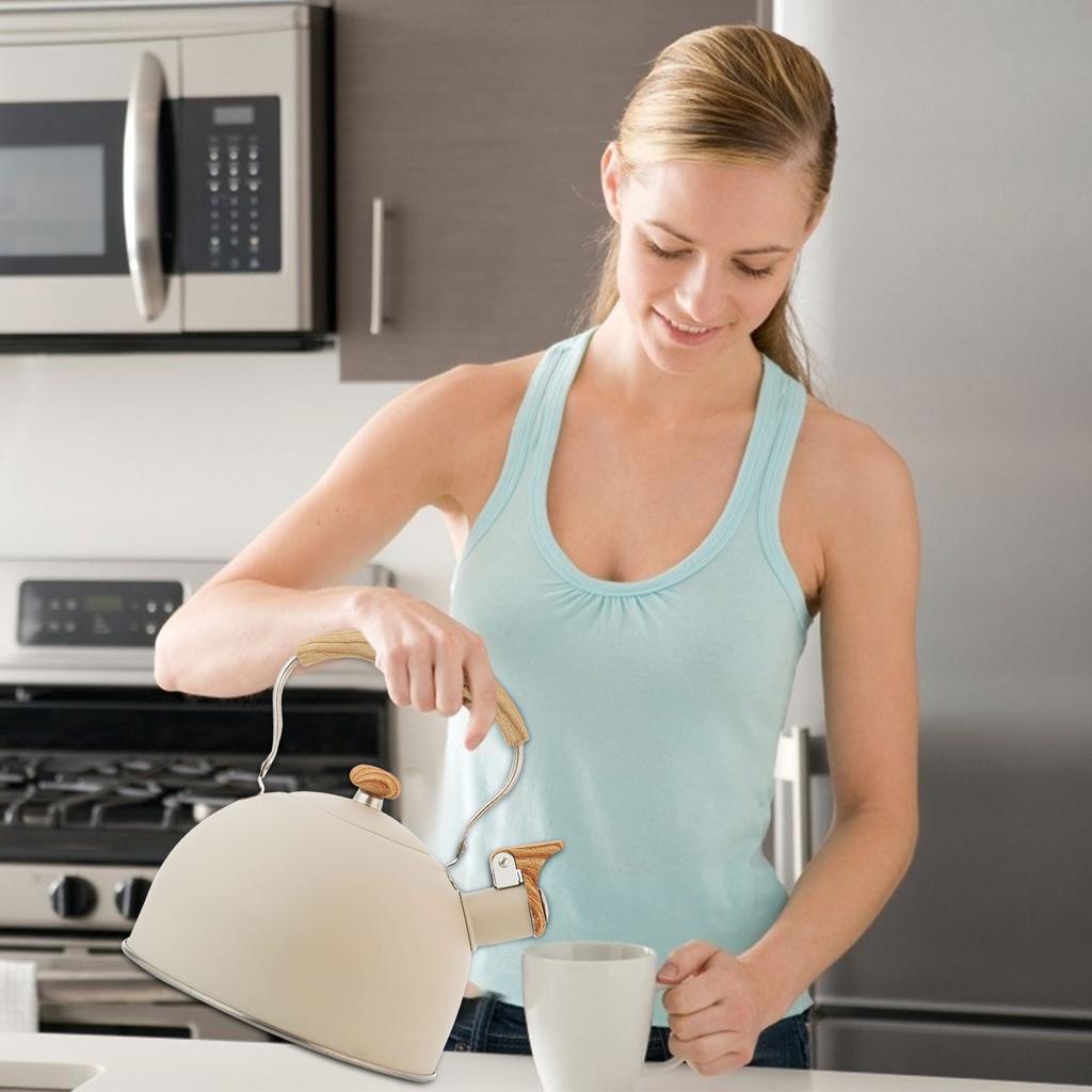 Pískací konvice na čaj na sporák Moderní nerezová pískací konvice 2,5 litru Pískací konvice na čaj pro přípravu kávy mléka