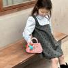 Girls' Mini Crossbody Tote Bag - Solid Color Handbag & Coin Purse for Outings