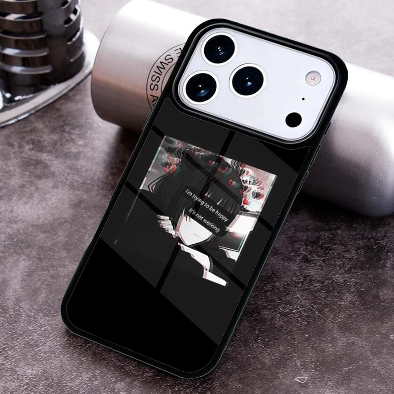 

Чехол для телефона с грустной аниме-девушкой для iPhone 17, 16e, 15, 14, 13, 12, 11, Mini, Pro, MAX, мягкий силиконовый чехол iPhone 12 Pro Max