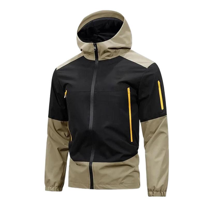 

Модная повседневная мужская верхняя одежда, новый стиль, модные приталенные водонепроницаемые куртки для активного отдыха, альпинизма, функциональные куртки с длинным рукавом S хаки