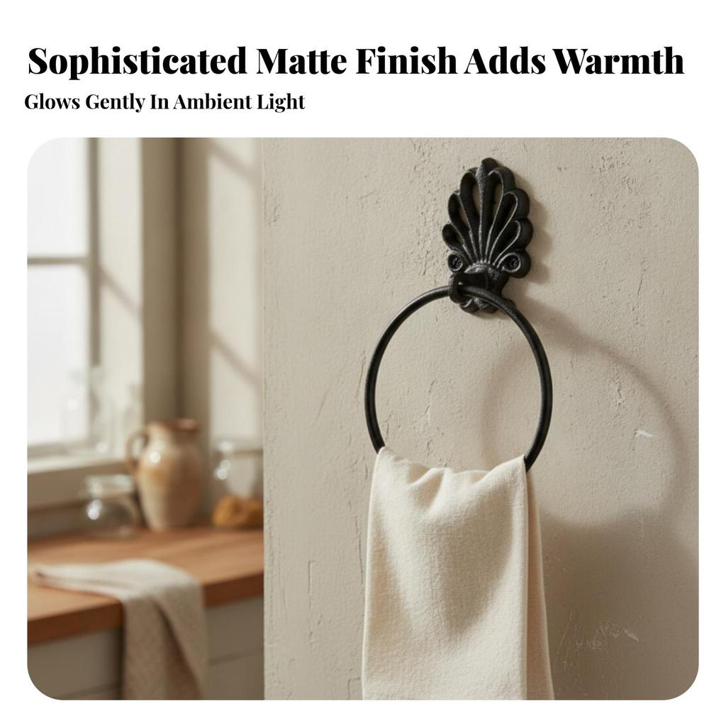 Towel Loop with Shell Backplate Vintage-Style Easy To Install