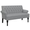 VidaXL Banc avec Dossier, Canapé avec Accoudoir, Banquette avec Pieds en Bois, Siège de Salon Salle de Séjour, Moderne, Gris 372120