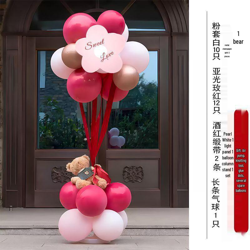 Rose Red Balloon Arch for Weddings, Birthdays, and Events