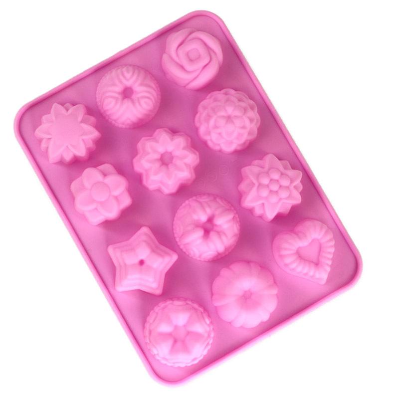 Cavity Silicone Flower Rose Chocolate Cake Soap Mold Baking Ice Tray Mould Cake Cookies Form Chocolate Soap Sugar For Kitchen 1PCS